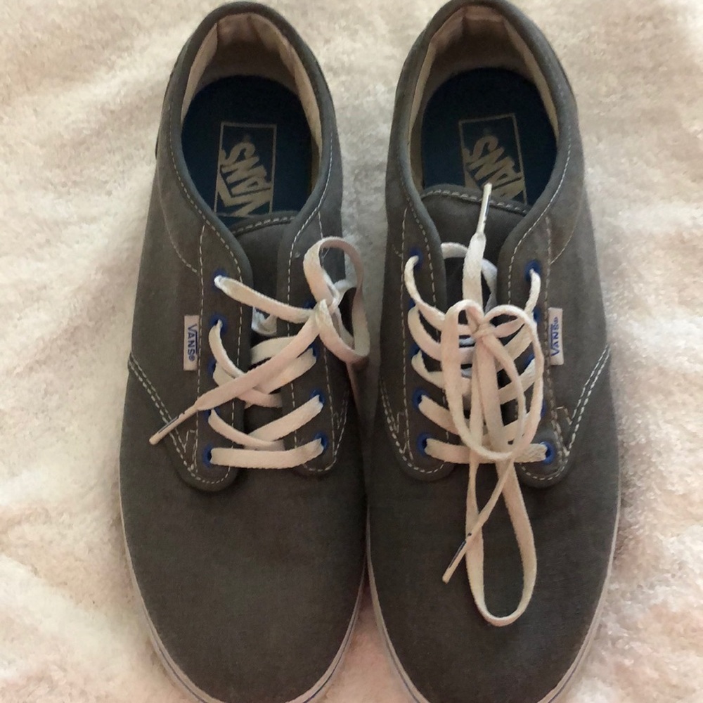 Grey Van lace up sneakers
